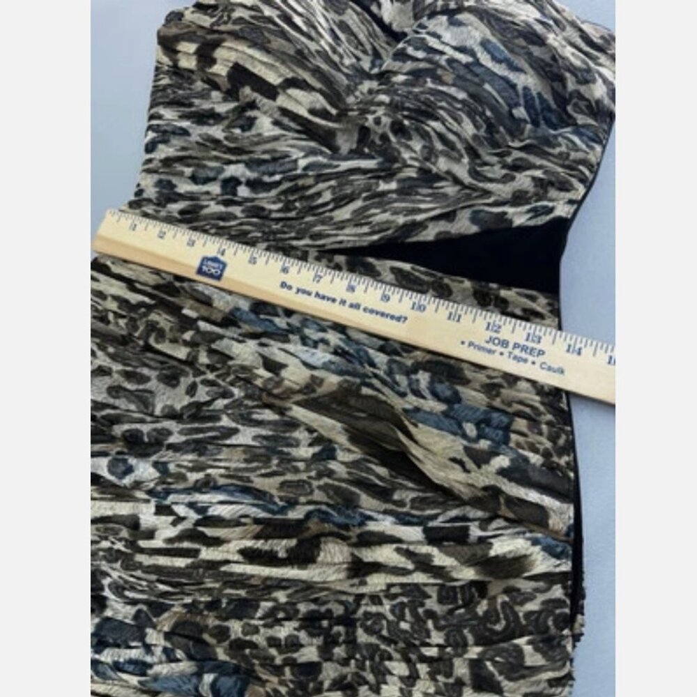 Cache Leopard Print One Shoulder Party Dress Mesh… - image 5